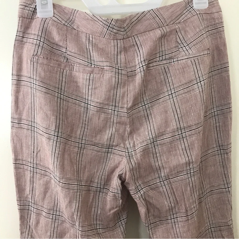 3/$15 Zara plaid linen blend trousers